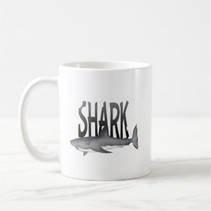 Mug Typographie simple de la faune animale de requins