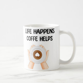 Mug Typographie Tendance Amusante Moderne La Vie Arriv
