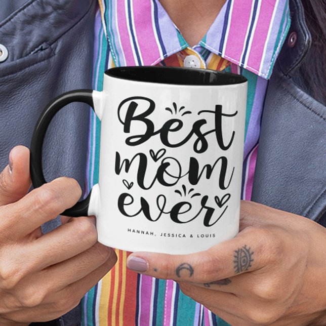 Mug Typographie Tendance Meilleure Maman Pour Toujours (Créateur téléchargé)