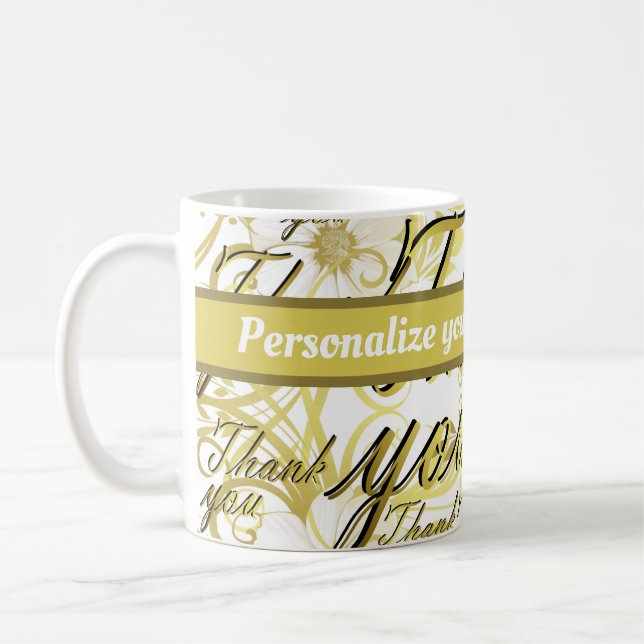 Mug typographie, texte, police, lettres, calligraphie, (Gauche)
