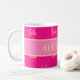 Mug Typographie XOXO Pink Hot Perso