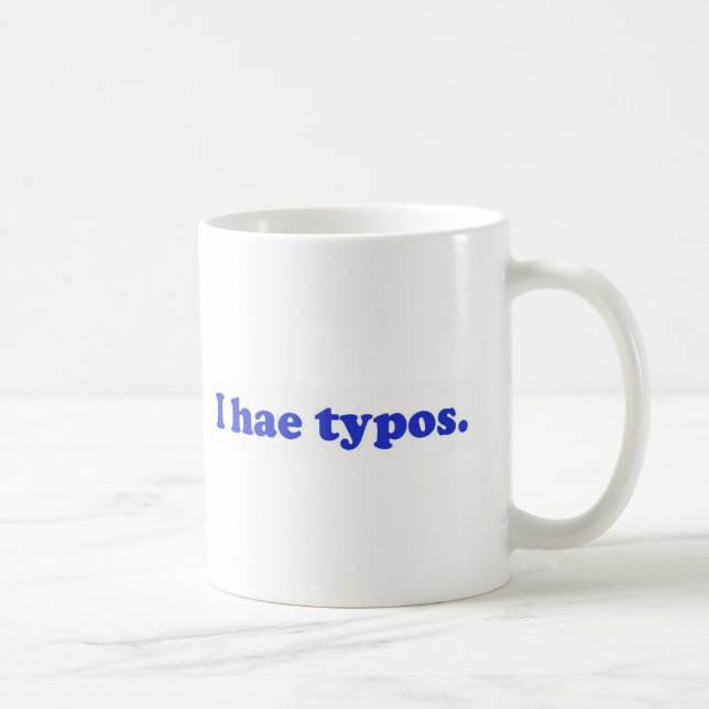 Mug Typos des hae I - bleu (Droite)