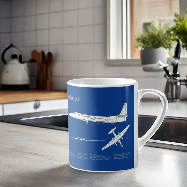 Mug U-2 Dragon Lady - Plan directeur de l'avion ABD (Créateur téléchargé)
