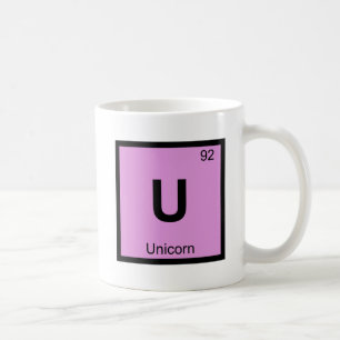 Mug U - Chimie de Licorne Symbole du Tableau Périodiqu