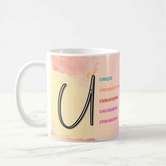 Mug "U" initial (11oz) (Gauche)