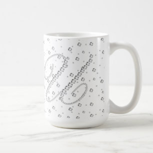 Mug U Monogramme initial Diamants blancs Imprimer