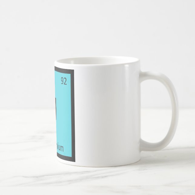 Mug U - Symbole de Tableau périodique de chimie (Droite)