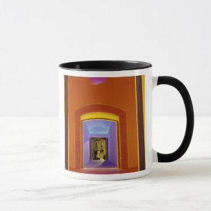 Mug UE, Espagne, Barcelone. Porte éclairée près de Pic