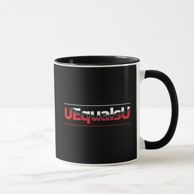 Mug UEqualsU VIH Typographie indétectable Art (Droite)