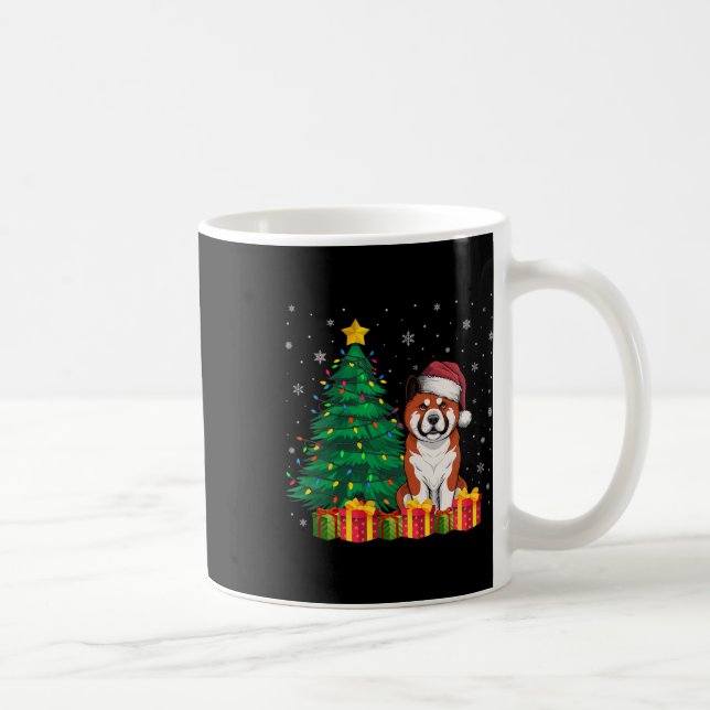 Mug Ugly Akita Santa Hat lumières de Noël Amoureux des (Droite)