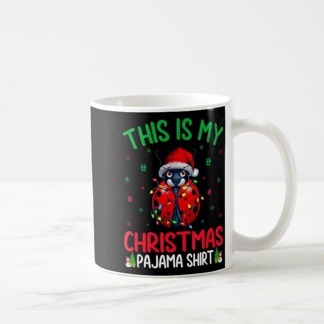 Mug Ugly Xmas Tree Lights Santa Ladybug Christmas Paja (Droite)