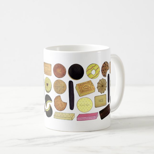 Mug UK British Biscuits Shortbread Rich Tea Digestives (Devant droit)