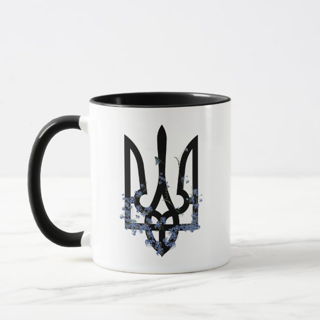 Mug Ukraine. Armoiries. Trident. Truzyb.  (Gauche)