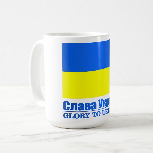 Mug Ukraine (Gloire à l'Ukraine) (Devant gauche)