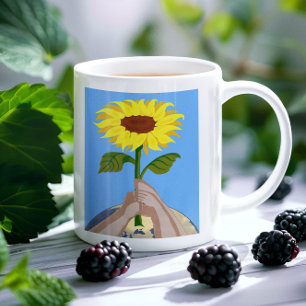 Mug Ukraine "jaune bleu" tournesol couleur de paix