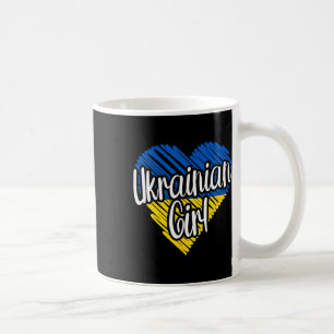 Mug Ukraine pour fille cœur ukrainien drapeau pour fem