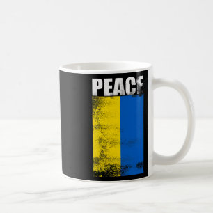 Mug Ukraine Pour Hommes Drapeau Paix Debout Avec Unkra