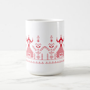 Mug Ukrainien Folk Motif plat