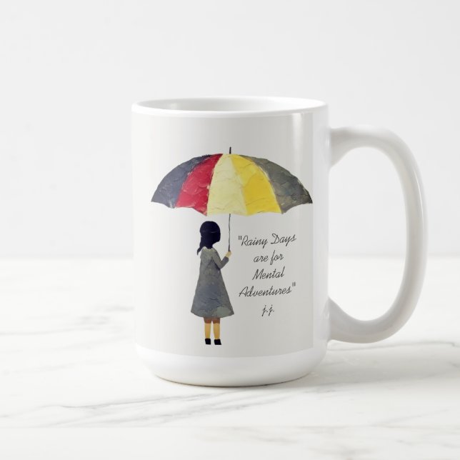 Mug Umbrella Rainy Days Typographie (Droite)
