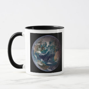 Mug Un à pleine vue de la terre montrant les données