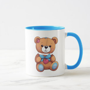 Mug Un adorable ours en peluche au design cartoon.