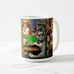 Mug Un ami dans le besoin, chiens jouant au poker,