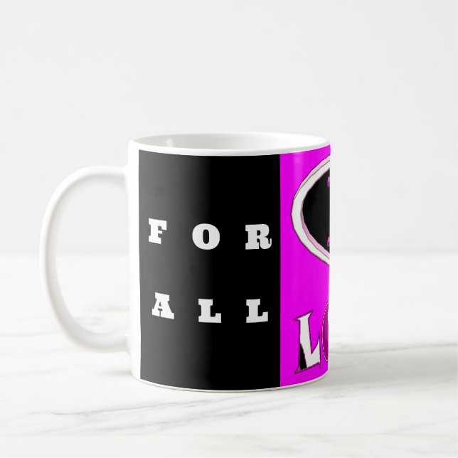 Mug Un amour rose brite dire fort (Gauche)