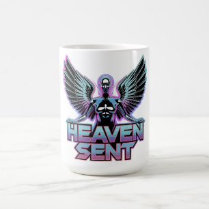 Mug Un ange métallique brillant avec des ailes, concep