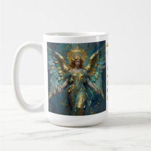 Mug Un ange personnalisé en or et turquoise magnifique
