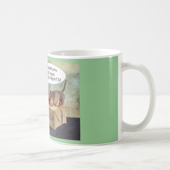 Mug Un anniversaire de chien de saucisse (Droite)
