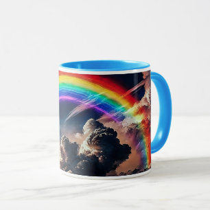 Mug Un arc en ciel dans un ciel orageux.