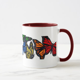 Mug Un arc-en-ciel des papillons
