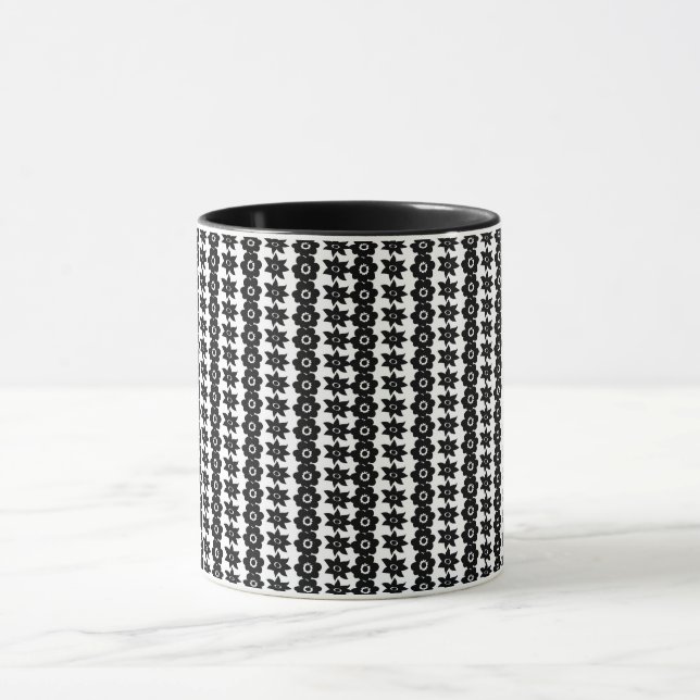Mug un arrière - plan noir et blanc avec beaucoup de p (Centre)