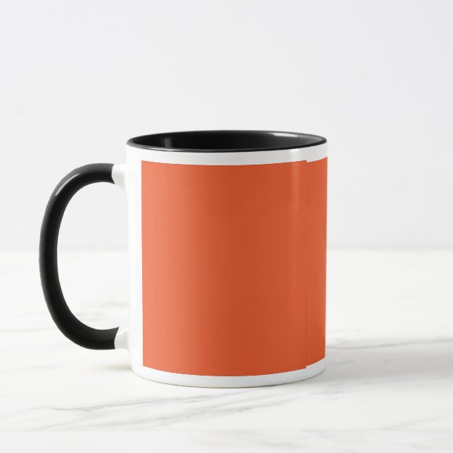 Mug un arrière - plan orange avec une bordure noire (Gauche)