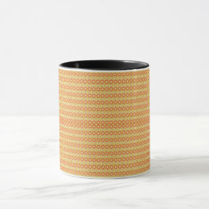 Mug un arrière - plan orange et jaune avec des petits