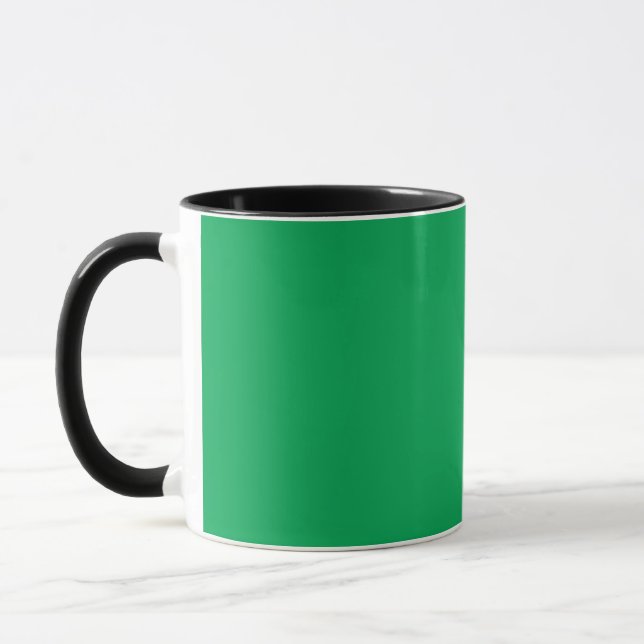 Mug un arrière - plan vert avec une bordure blanche (Gauche)