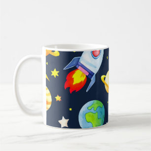 Mug Un astronaute dans les planètes spatiales et Motif