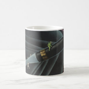 Mug Un astronaute de science-fiction vintage à cheval 