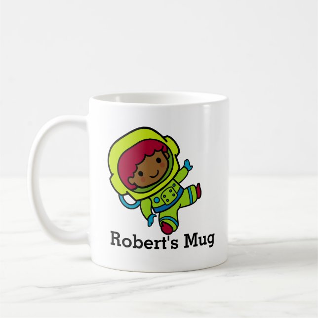 Mug Un astronaute personnalisé en Spacesuit (Gauche)