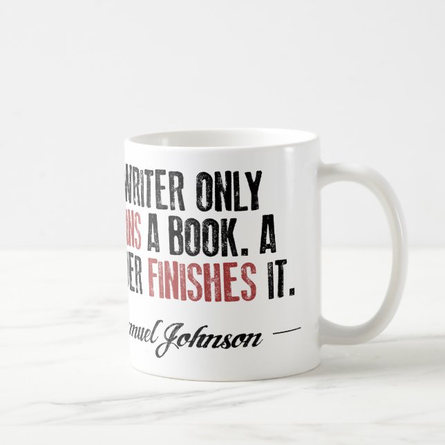 Mug Un auteur commence seulement un livre. Un lecteur (Droite)