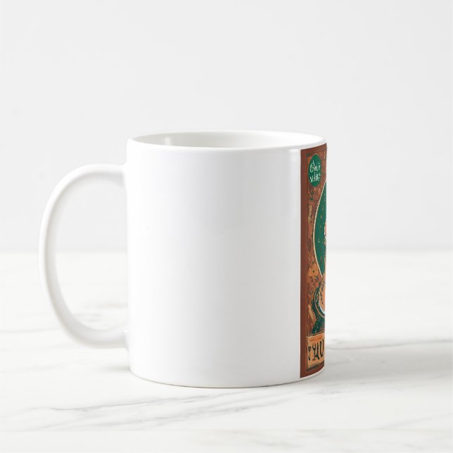 Mug Un autocollant fantaisiste illustration d'une tass (Gauche)