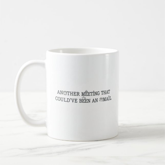 Mug Un autre tapis de réunion - Conception amusante du (Gauche)