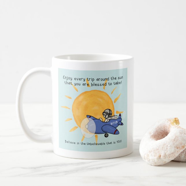 Mug Un autre voyage autour du soleil (Avec donut)