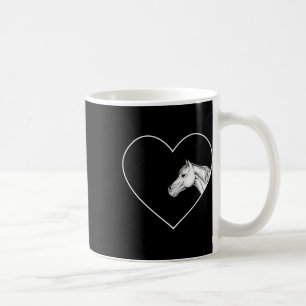 Mug Un Beau Cheval Blanc Pour L'Équitation Filles Coeu