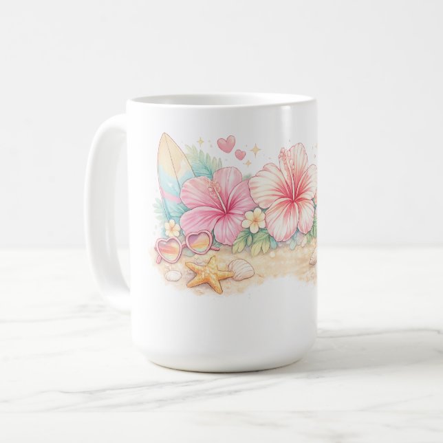 Mug Un beau design estival inspiré des fleurs (Devant gauche)