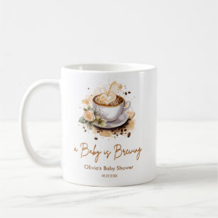 Mug Un bébé brasse du Baby shower café Brown