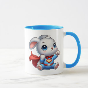 Mug Un bébé lapin super-héros.