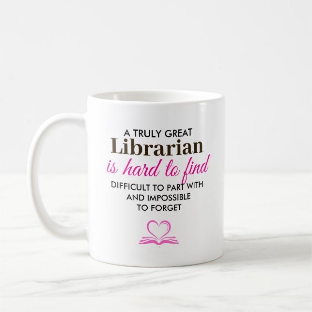 Mug Un bibliothécaire vraiment génial – Nom personnali (Gauche)