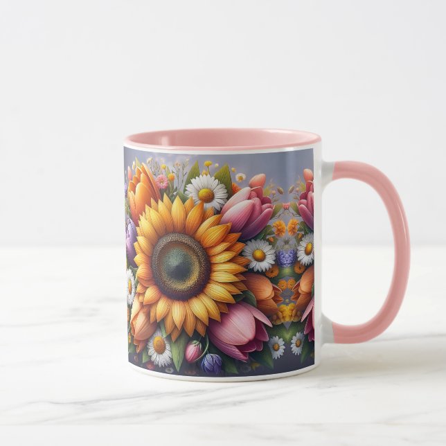 Mug Un bouquet, une explosion de couleurs. (Droite)