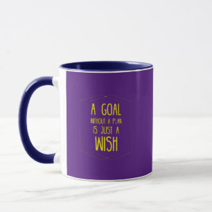 Mug Un but sans une citation inspirante de plan